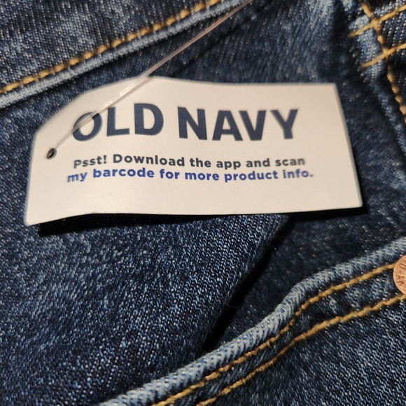 NWT Old Navy Dark Wash High Rise OG Straight Size 10 Tall Secret Smooth Pockets - Picture 8 of 12